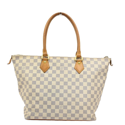 Louis Vuitton Saleya Handbag Damier, WHITE, CANVAS, Shoulder bag