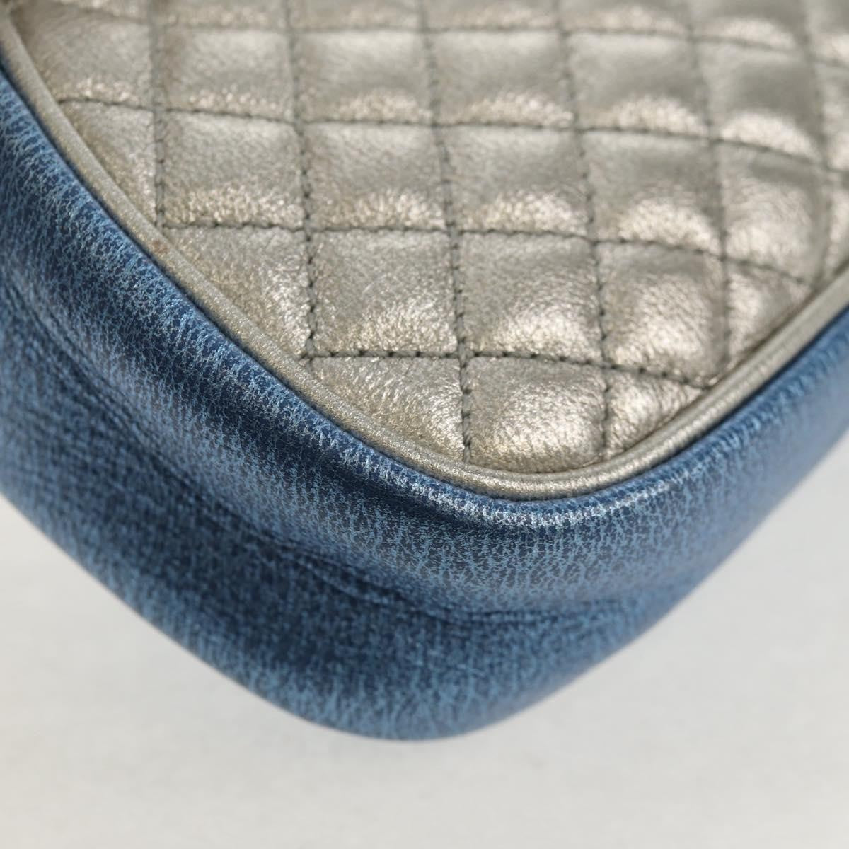 Gucci Trapuntata Camera Shoulder Bag Lambskin, BLUE, LEATHER, Shoulder bag