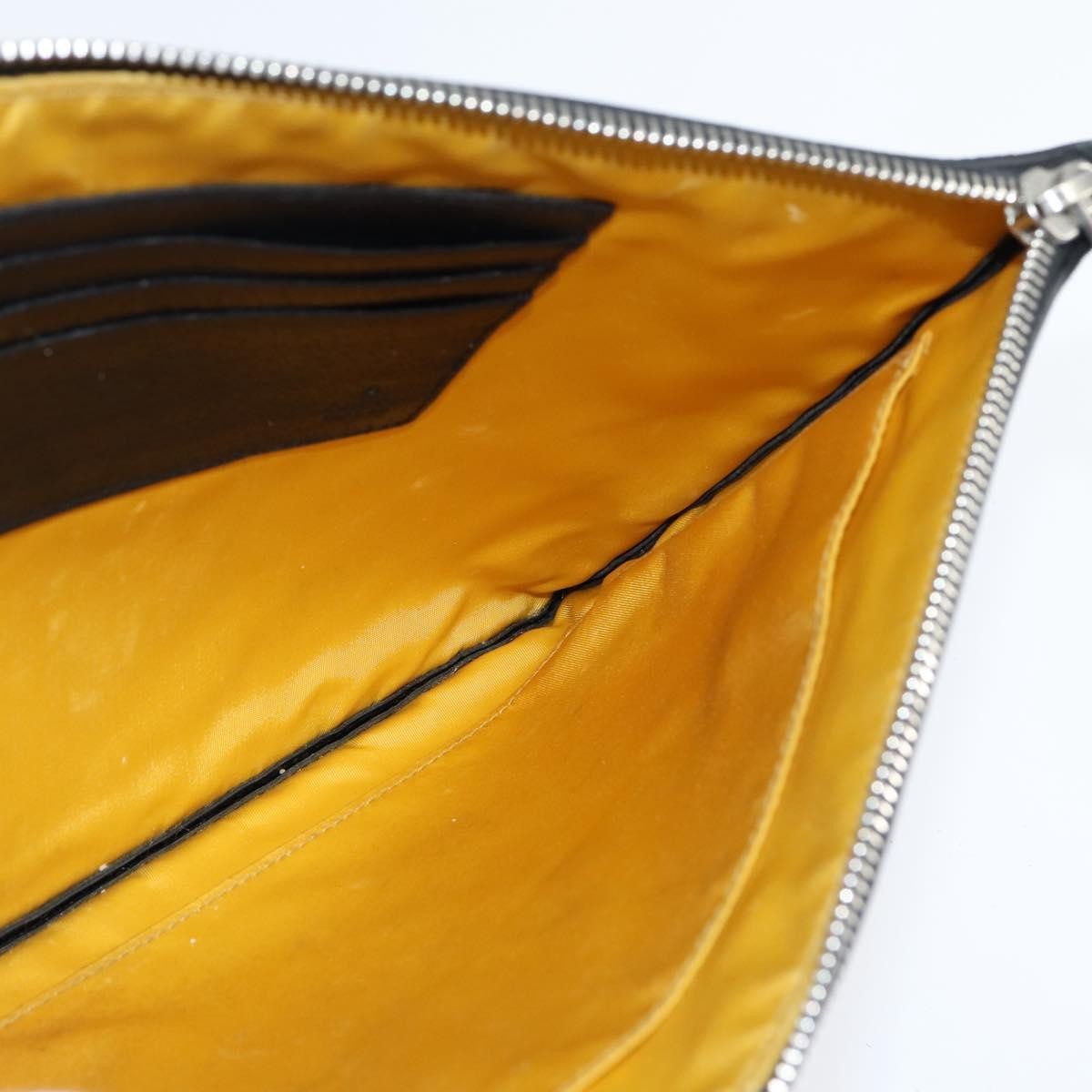 Gucci Off The Grid Zip Pouch GG Econyl, YELLOW, CANVAS, Clutche & pouche