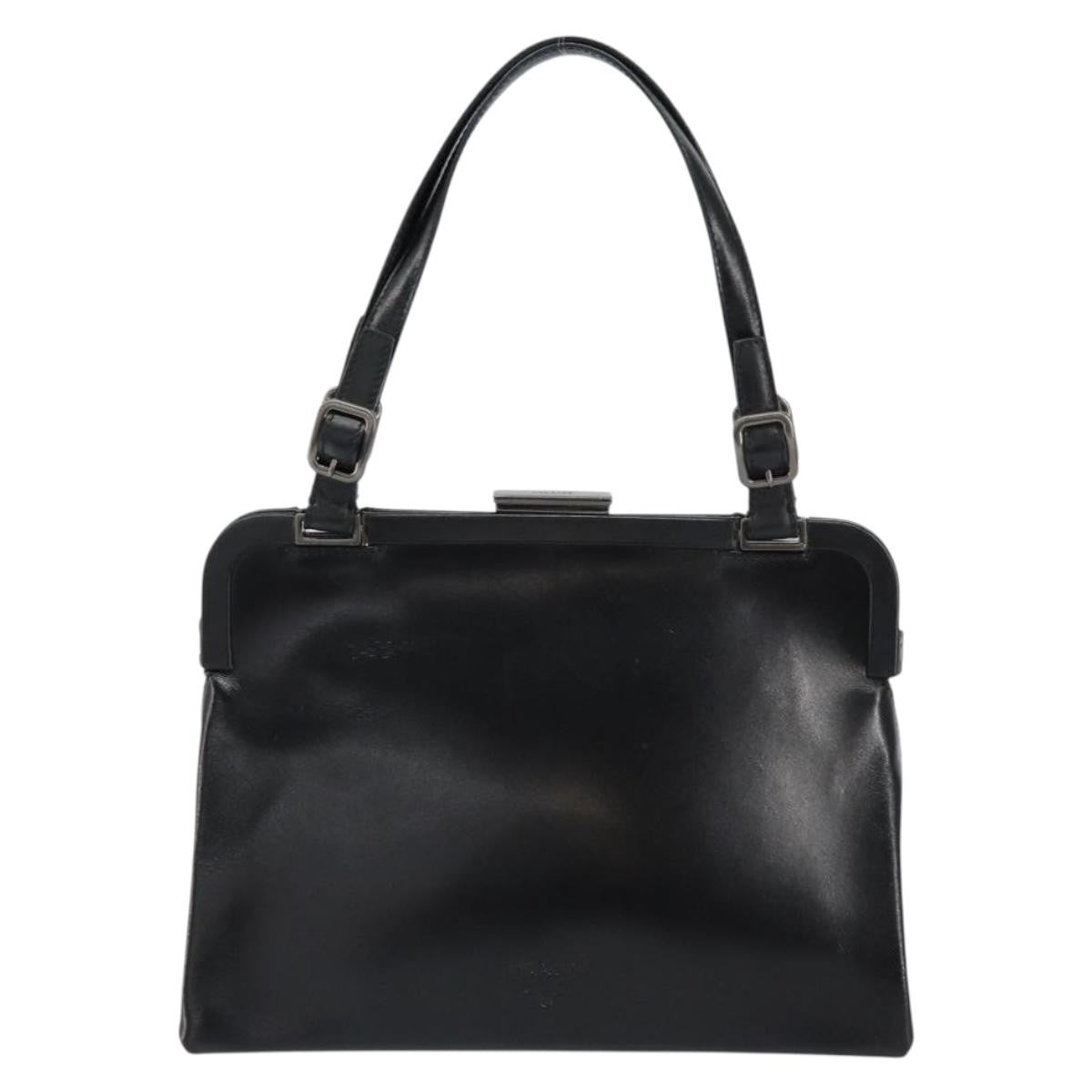 Prada Vintage Handbag Leather, BLACK, LEATHER, Handbag
