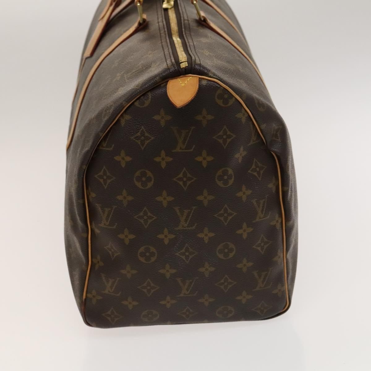 Louis Vuitton Keepall Bag Monogram Canvas, BROWN, CANVAS, Travel bag