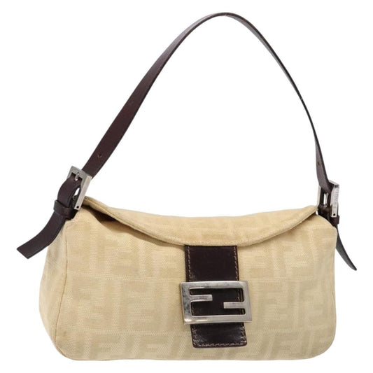 Fendi Baguette Bag Zucca Canvas, BEIGE, CANVAS, Shoulder bag