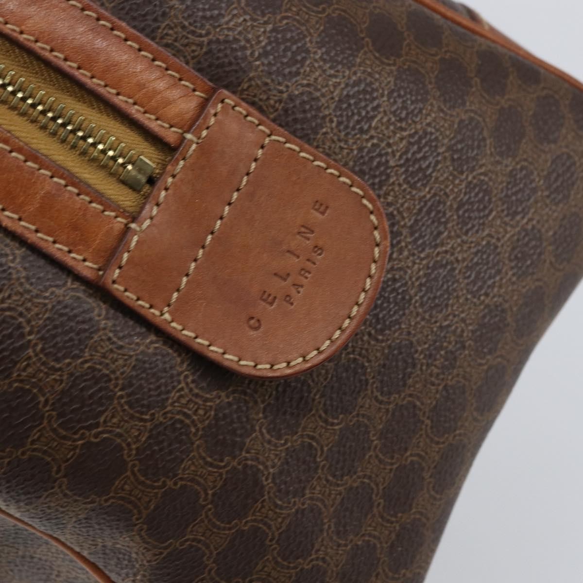 Celine Vintage Macadam Boston bag Canvas, BROWN, CANVAS, Handbag