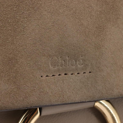 Chloe Faye Shoulder Bag Leather and Suede, BEIGE, SUEDE, Shoulder bag