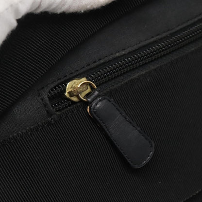 Salvatore Ferragamo Vala Shoulder Bag Canvas, BLACK, CANVAS, Shoulder bag