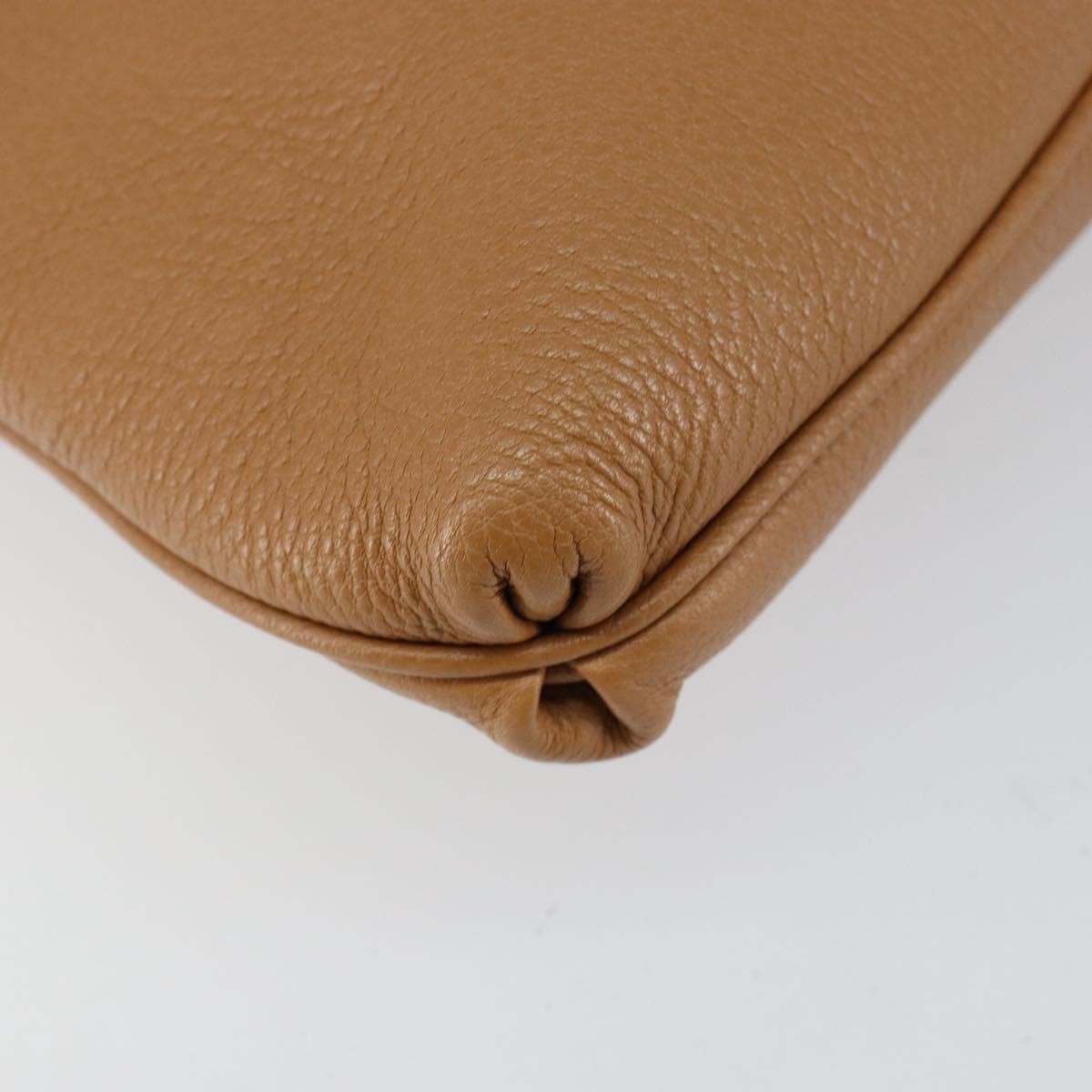 Salvatore Ferragamo Gancini Shoulder Bag Leather, BROWN, LEATHER, Shoulder bag