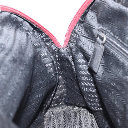 Prada Zip Around Tote Tessuto, RED, NYLON, Shoulder bag