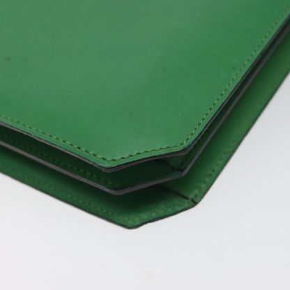 Celine Handbag Leather, GREEN, LEATHER, Handbag