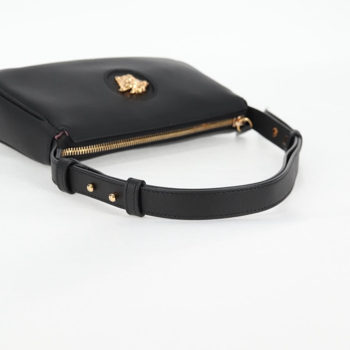 Versace Medusa Shoulder Bag Leather, BLACK, LEATHER, Shoulder bag
