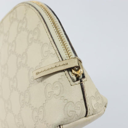 Gucci Cosmetic Pouch Guccissima Leather, BEIGE, CANVAS, Clutche & pouche