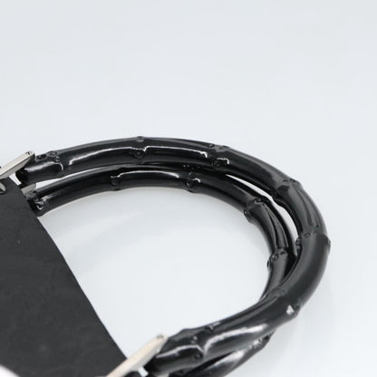 Gucci Vintage Bamboo Handle Tote GG Nylon, BLACK, NYLON, Tote bag