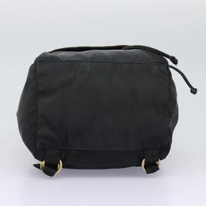 Prada Flap Drawstring Backpack Tessuto, BLACK, NYLON, Backpack