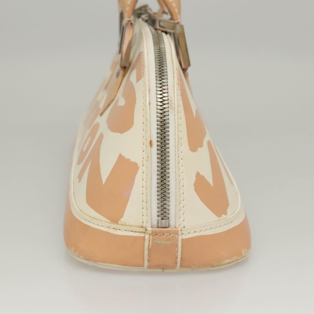 Louis Vuitton Alma Handbag Limited Edition Graffiti Leather, WHITE, CANVAS, Handbag