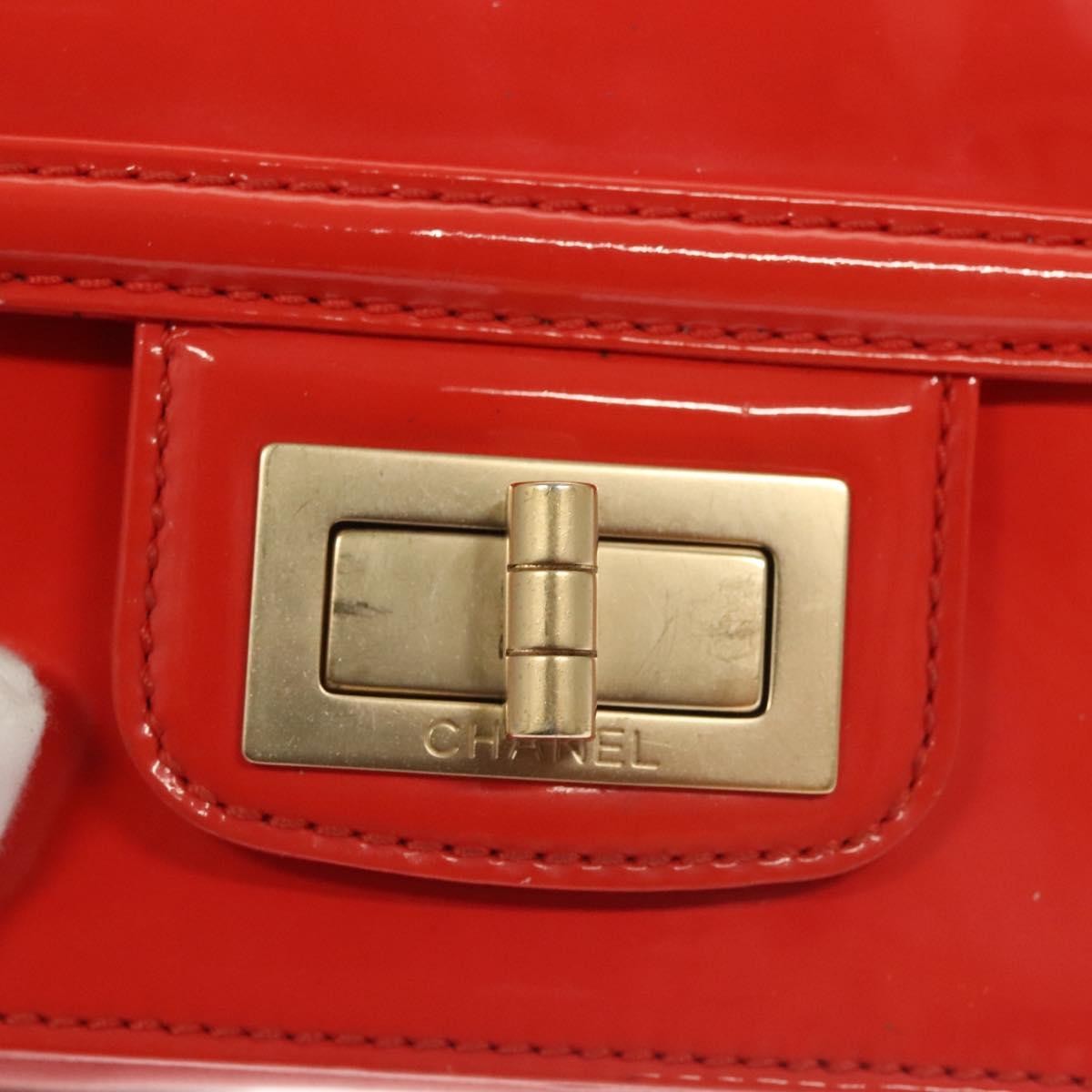 Chanel Reissue 2.55 Square Zip Around Card Holder Wallet Quilted Aged Calfskin, ORANGE, PATENT_LEATHER, Wallets