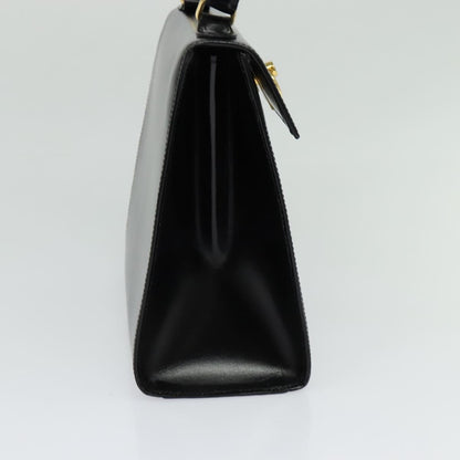 Celine Gancini Handbag Leather, BLACK, LEATHER, Handbag