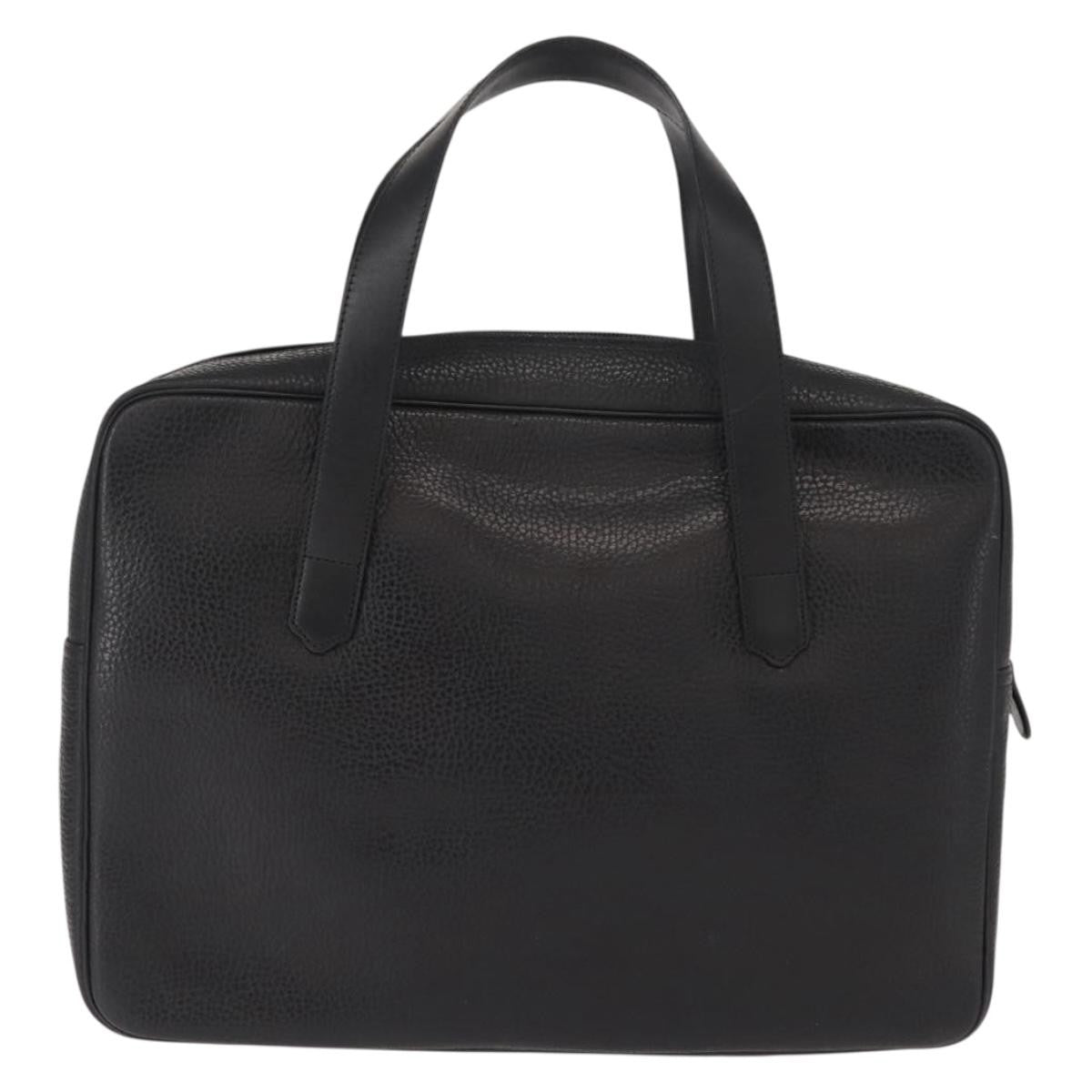 Christian Dior Vintage CD Handbag Leather, BLACK, LEATHER, Briefcase