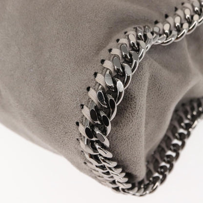 Stella McCartney Falabella Fold Over Crossbody Bag Suede, GRAY, SUEDE, Crossbody bag