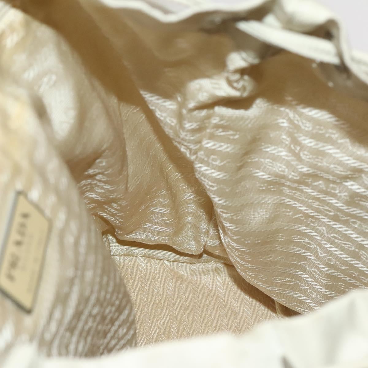 Prada Vela Double Front Pocket Backpack Tessuto with Saffiano Leather, SILVER, NYLON, Backpack