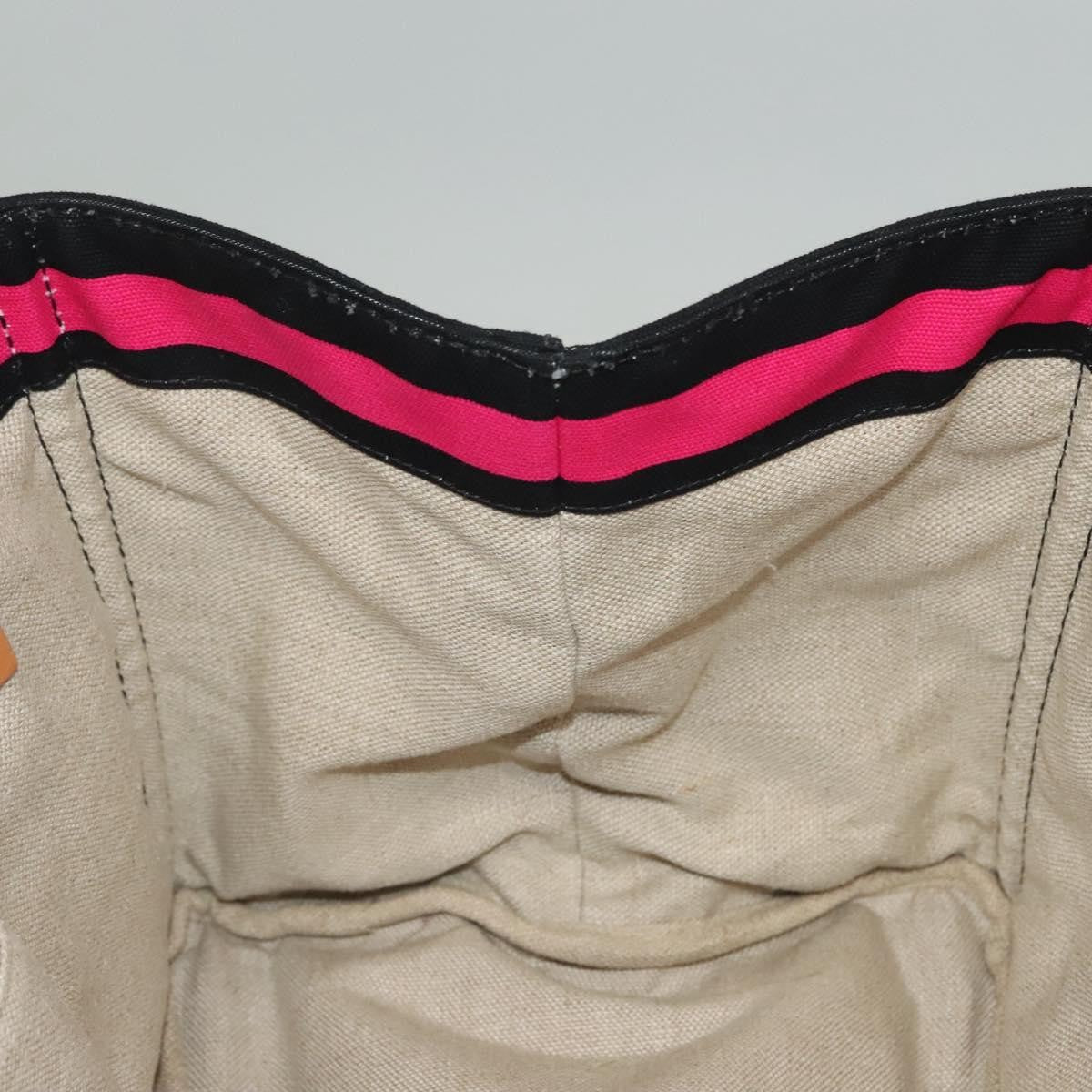 Prada Canapa Open Tote Canvas, BLACK, CANVAS, Tote bag