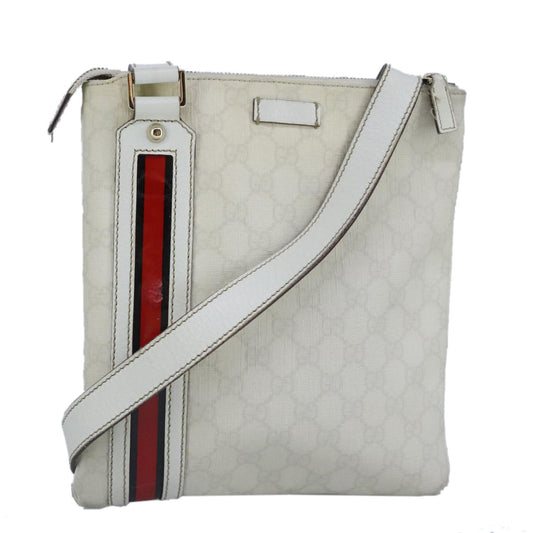 Gucci Sherry line shoulder bag Canvas, White, PVC, Shoulder Bag