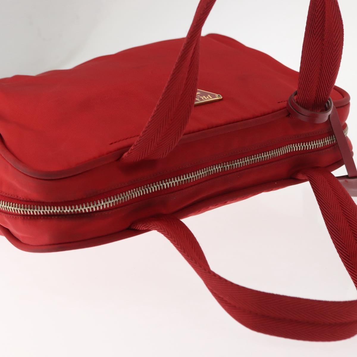Prada Zip Around Tote Tessuto, RED, NYLON, Handbag