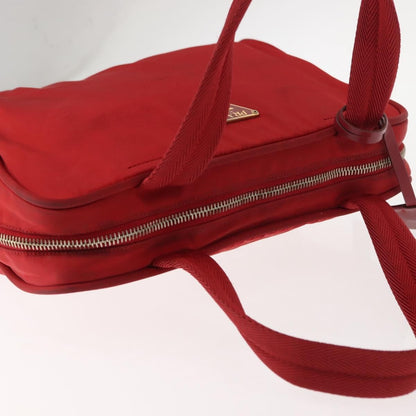 Prada Zip Around Tote Tessuto, RED, NYLON, Handbag