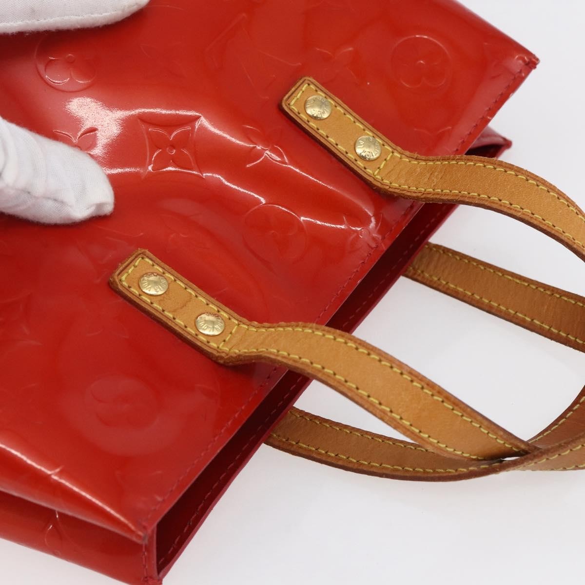 Louis Vuitton Reade Handbag Monogram Vernis, RED, PATENT_LEATHER, Handbag