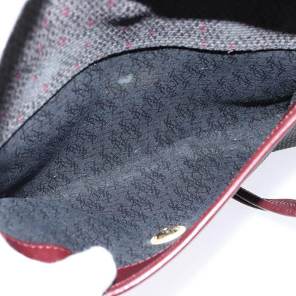 Saint Laurent Vintage Shoulder Bag Canvas, BURGUNDY, CANVAS, Shoulder bag