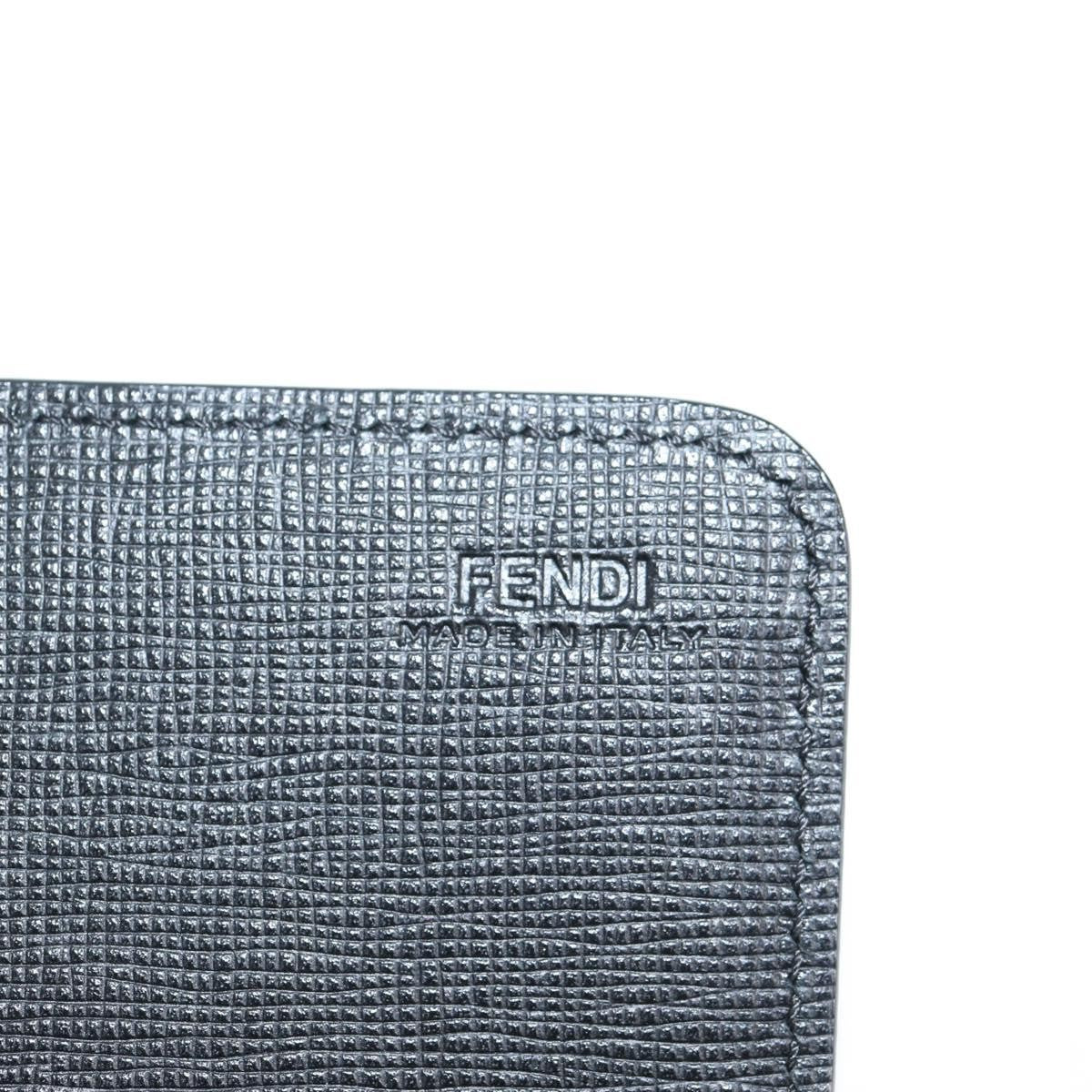 Fendi Monster Wallet on Chain Studded Leather, BLACK, LEATHER, Wallets