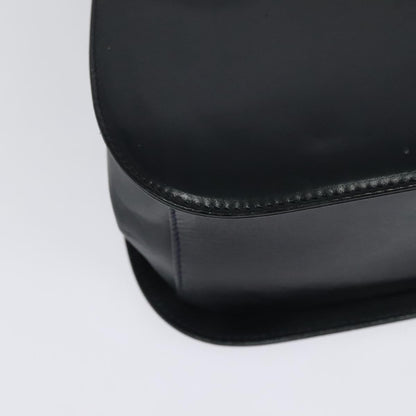 Salvatore Ferragamo Gancini Shoulder Bag Leather, NAVY, LEATHER, Shoulder bag