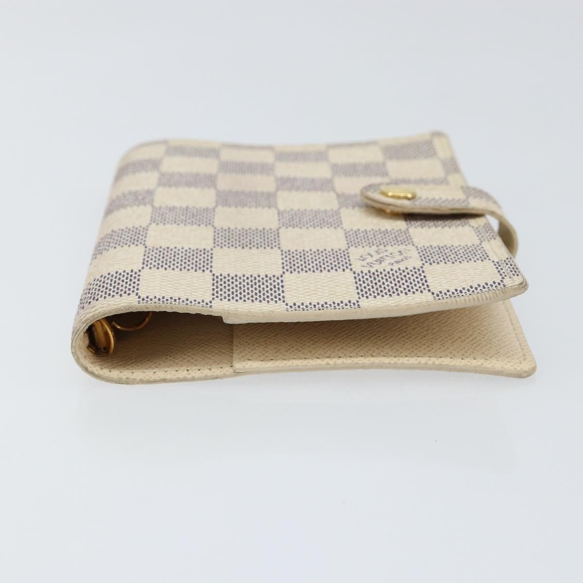 Louis Vuitton Agenda Cover Damier Azur, WHITE, CANVAS, Toiletry Case