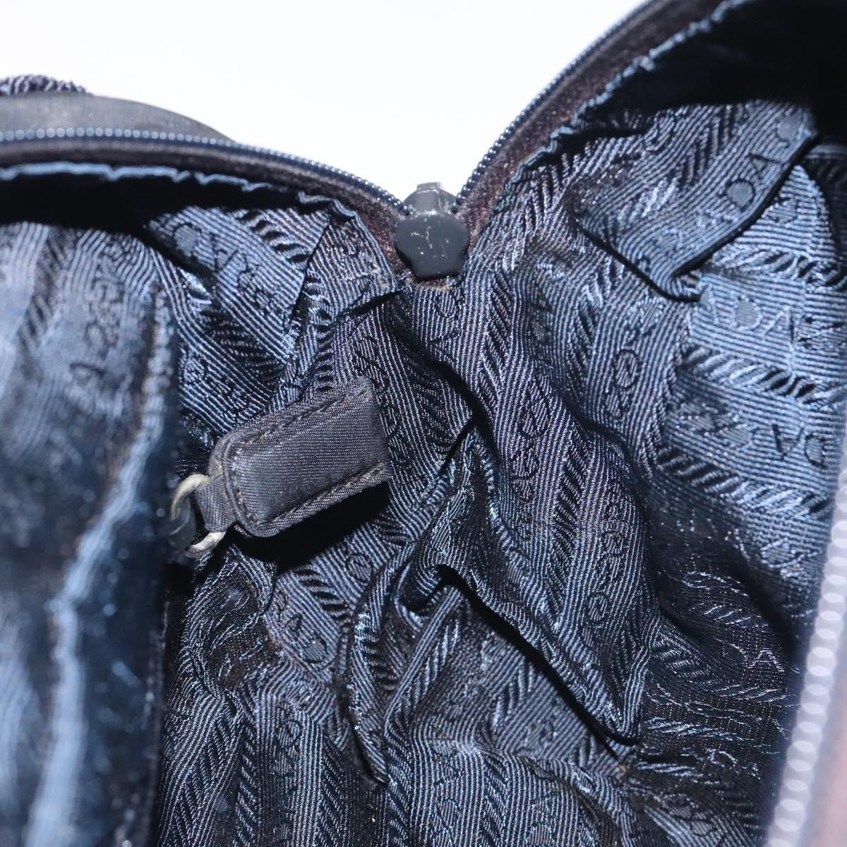 Prada Vintage Zip Handbag Tessuto, BLACK, NYLON, Handbag