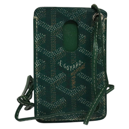 Goyard Goyardine Lanyard ID Holder Coated Canvas, GREEN, PVC, Card Holders