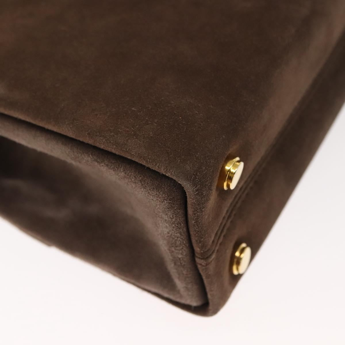 Salvatore Ferragamo Vintage Handbag Suede, BROWN, SUEDE, Handbag