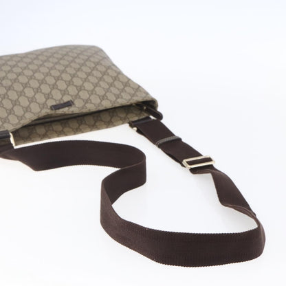 Gucci Zip Top Messenger Bag GG Coated Canvas, BEIGE, PVC, Shoulder bag