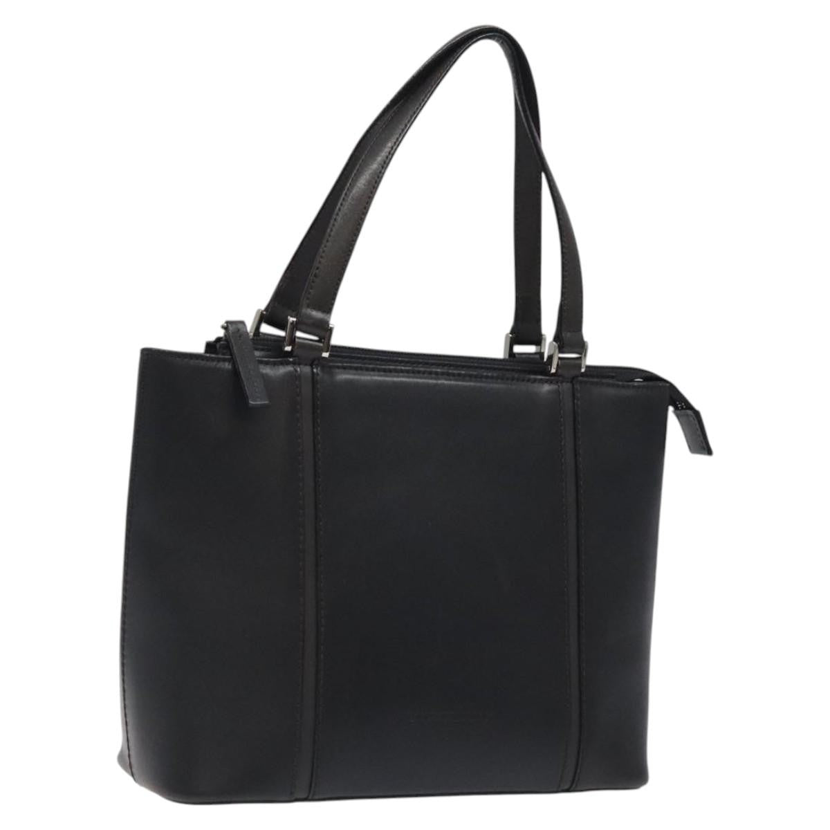 Burberry Vintage Handbag Leather, BLACK, LEATHER, Handbag