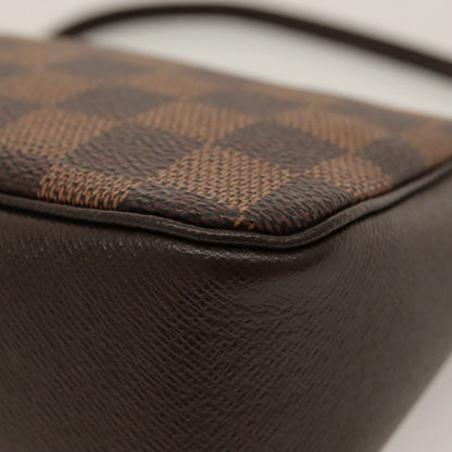 Louis Vuitton Trousse Make Up Bag Damier, BROWN, CANVAS, Clutche & pouche