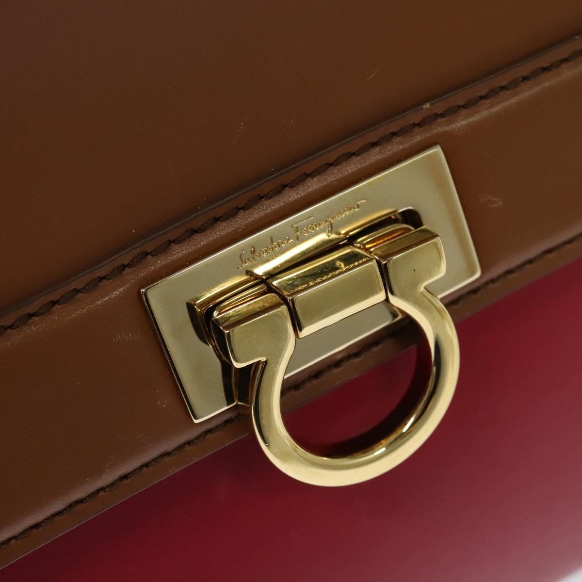 Salvatore Ferragamo Sofia Satchel Leather, RED, LEATHER, Handbag