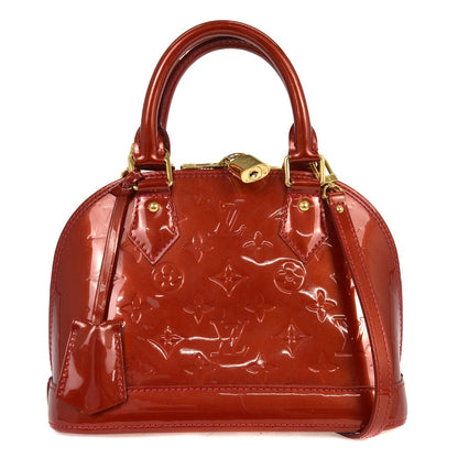 Louis Vuitton Alma Handbag Monogram Vernis, RED, PATENT_LEATHER, Handbag