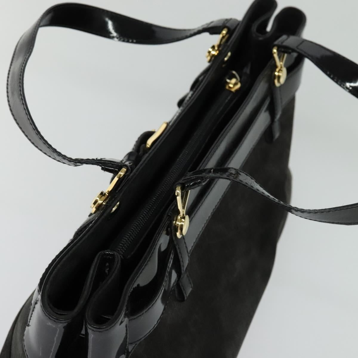 Christian Dior Vintage Trotter Horizontal Tote Canvas, BLACK, CANVAS, Tote bag