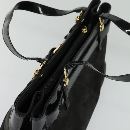 Christian Dior Vintage Trotter Horizontal Tote Canvas, BLACK, CANVAS, Tote bag