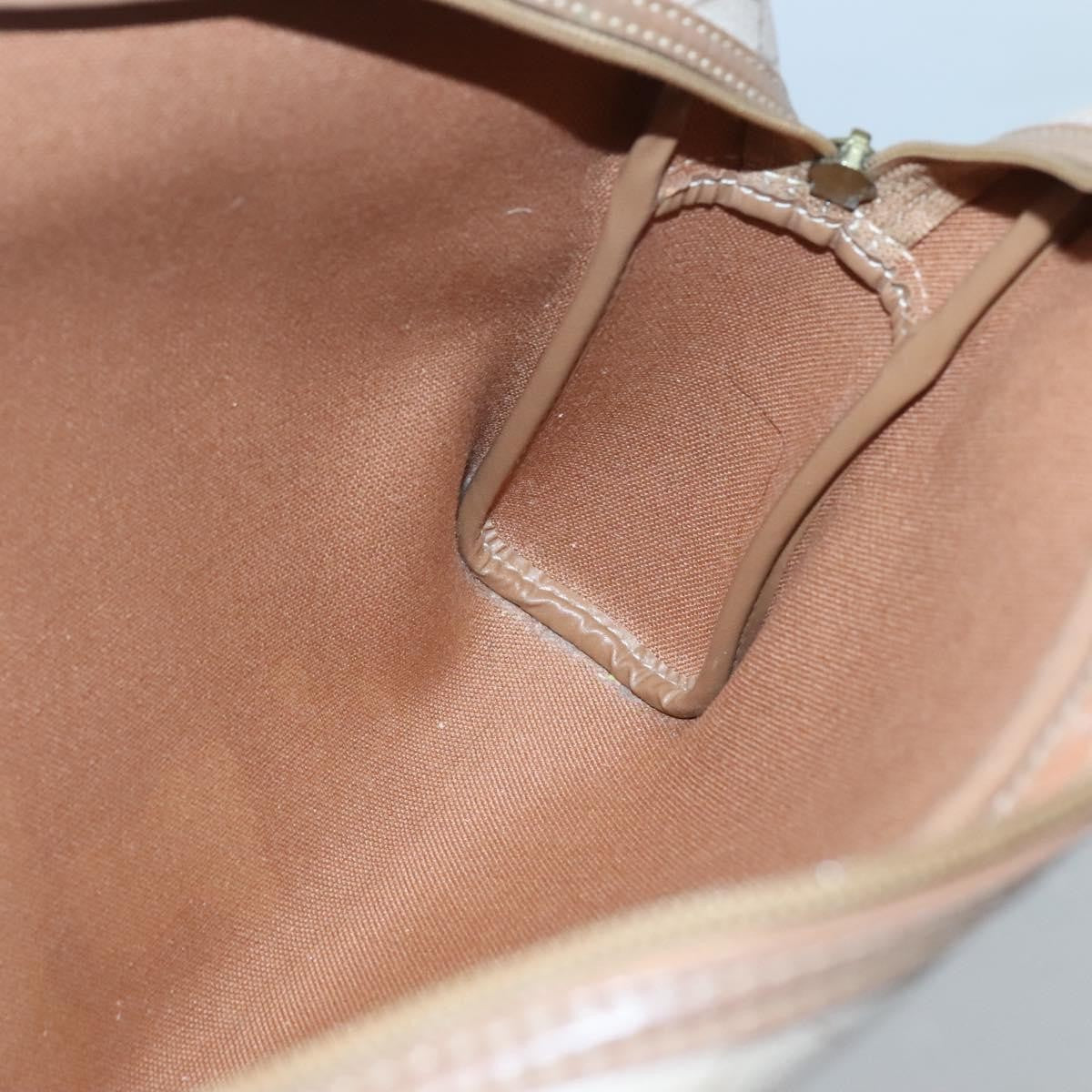 Christian Dior Vintage Honeycomb Zip Pouch Coated Canvas, BEIGE, CANVAS, Clutche & pouche