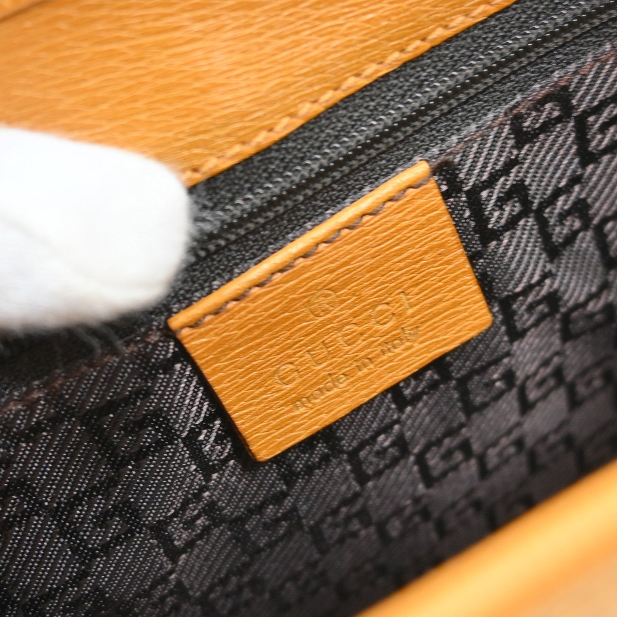 Gucci Vintage Jackie Handbag Leather, Brown, Leather, Handbag