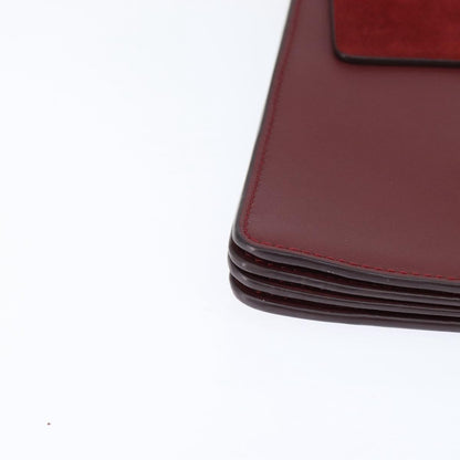 Chloe Faye Shoulder Bag Leather and Suede, RED, SUEDE, Shoulder bag