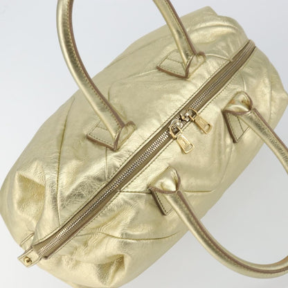 Saint Laurent Easy Y Bag Pebbled Leather, GOLD, LEATHER, Handbag