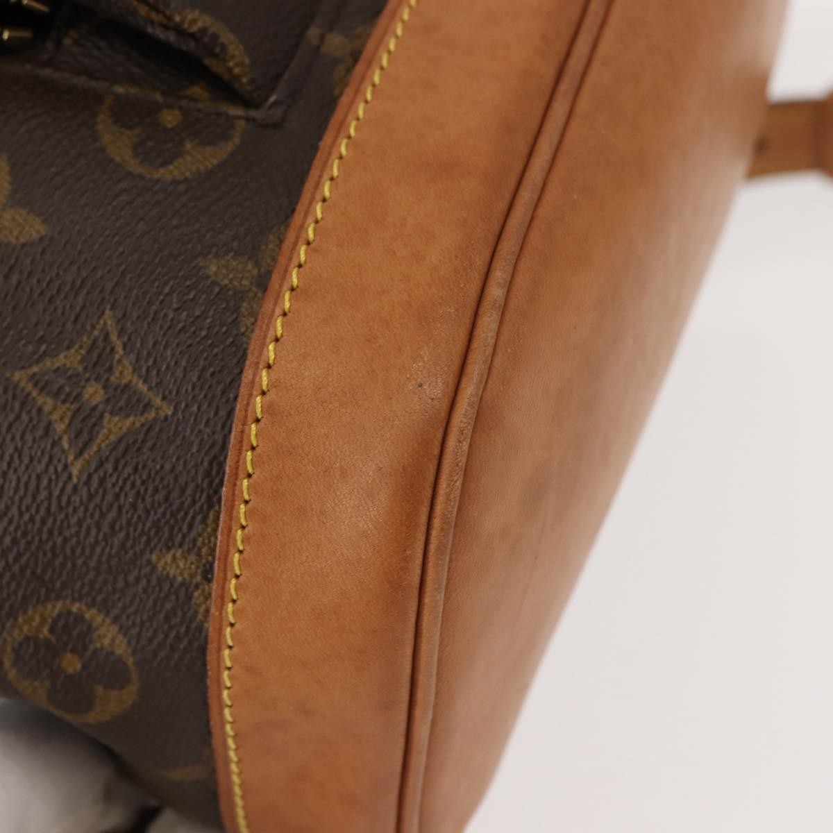 Louis Vuitton Vintage Montsouris Backpack Monogram Canvas, BROWN, CANVAS, Backpack