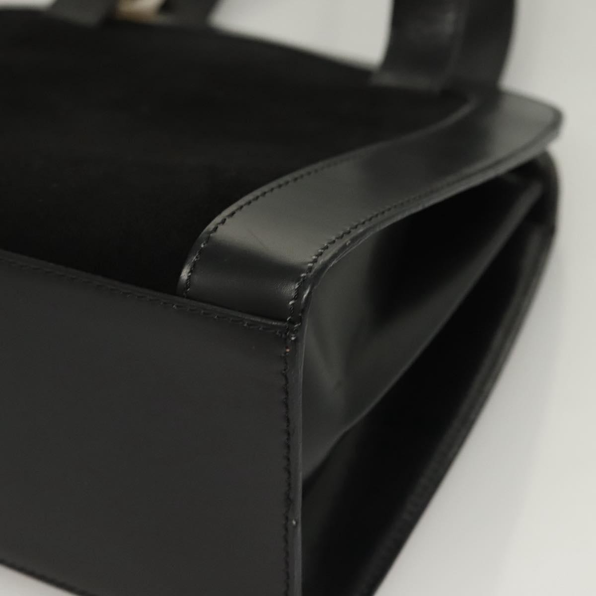 Celine Shoulder Bag Suede and leather, BLACK, SUEDE, Shoulder bag