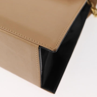 Salvatore Ferragamo Chain Flap Shoulder Bag Leather, BEIGE, LEATHER, Shoulder bag