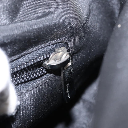 Salvatore Ferragamo Gancini Shoulder Bag Nylon, BLACK, LEATHER, Shoulder bag