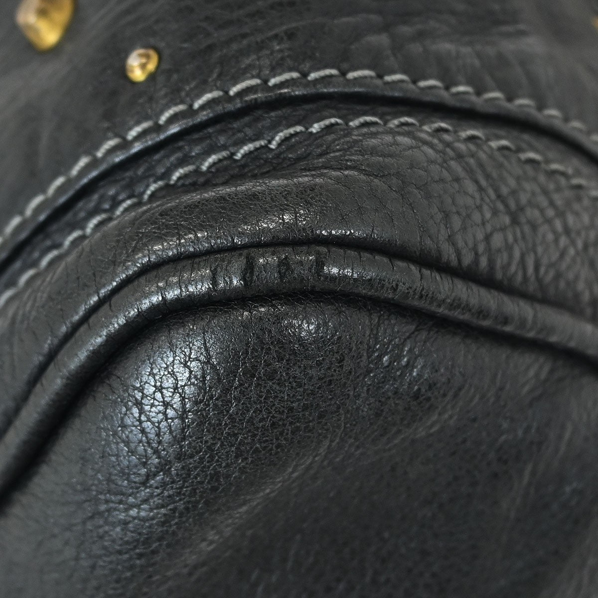 Chloe Paddington Lock Satchel Leather, BLACK, LEATHER, Handbag